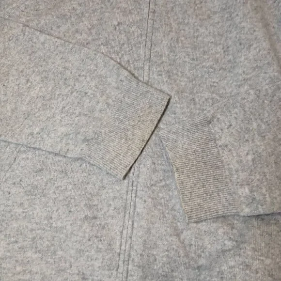 Vince mens xl wool cashmere full zip sweater gray hoodie longsleeve